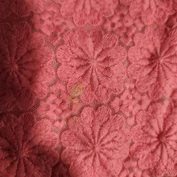 Lilly Pulitzer Jeanette Pink Floral Laced Shift Dress Sz 12 in Lipstick Pink - Picture 11 of 11